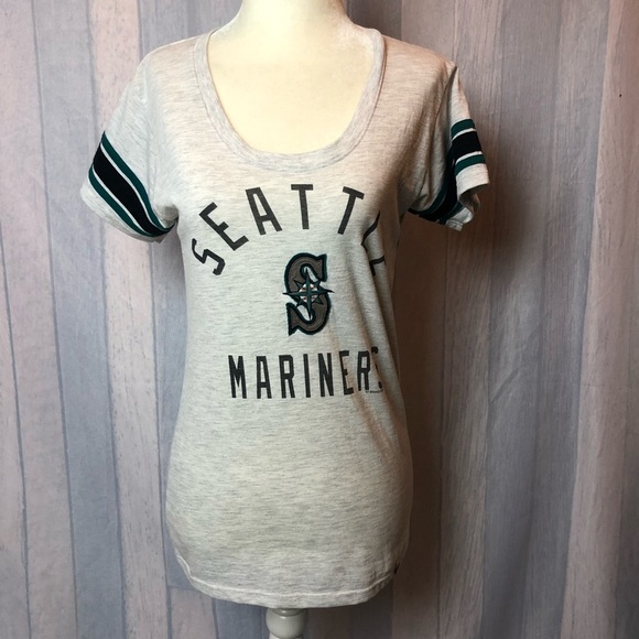 47 Brand Tops - Seattle Mariners Scoop Neck Tee Shirt Top Baseball